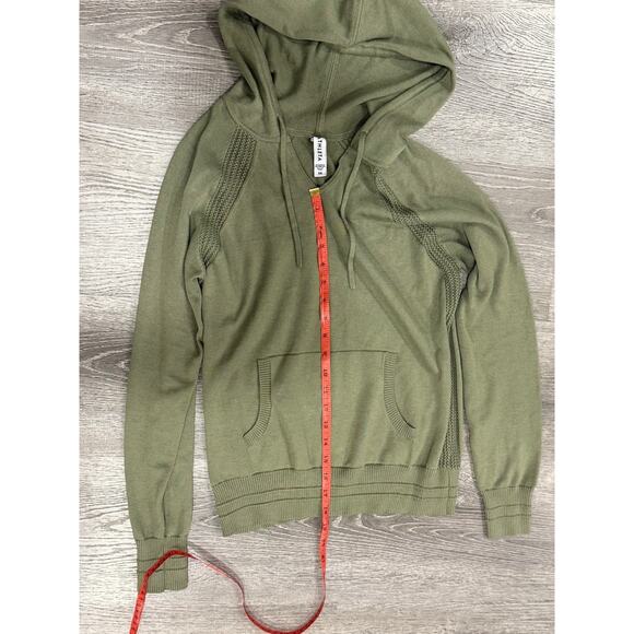 ATHLETA Evergreen Sweater Hoodie XS Green Pocket Athleisure Loungewear - Picture 5 of 5